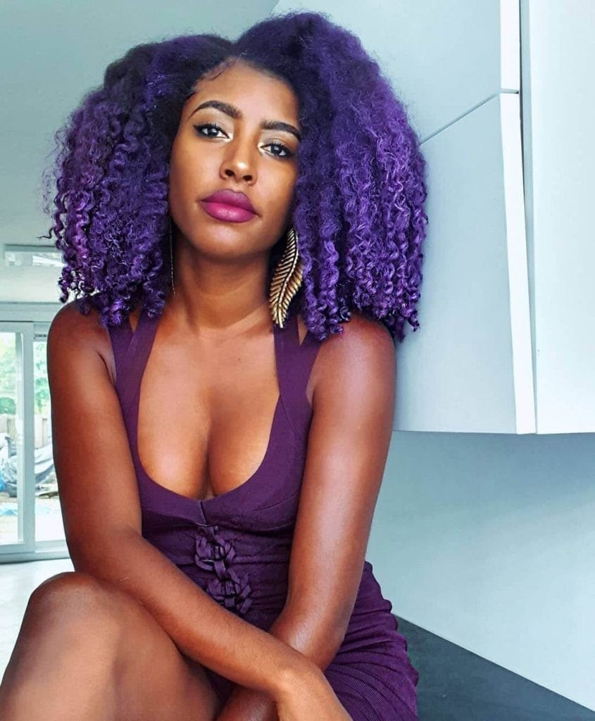A gorgeous purple hairstyle