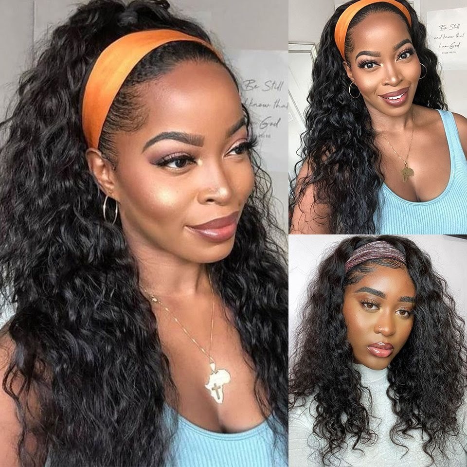 Half-up, half-down hairstyle