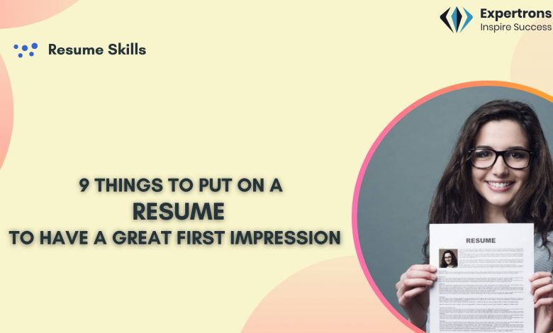 things to put on a resume and management skills