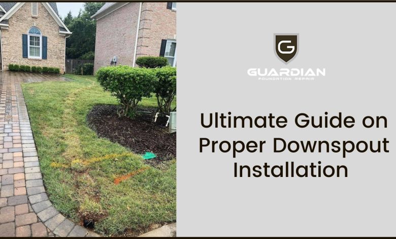 downspout leader installation - Guardian Foundation Repair